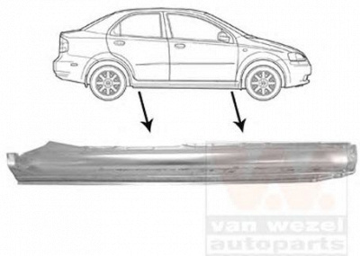 VAN WEZEL 0815104 -  ПОРОГ КУЗОВА CHEVROLET AVEO (05/2005-ON) ПРАВ МОД